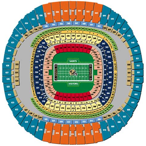 Louisiana-Superdome-Seating-Chart.gif 504×503 pixels | Saints tickets ...