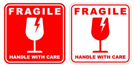 sticker fragile handle with care printable sign symbol for delivery ...