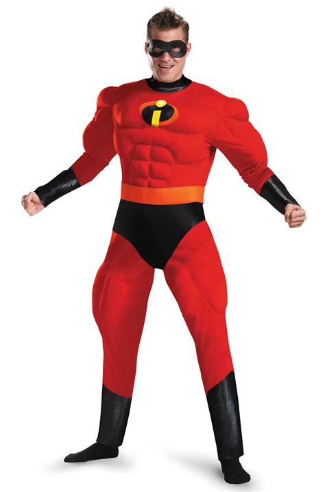 Mr. Incredible Deluxe Muscle Adult Costume - PureCostumes.com