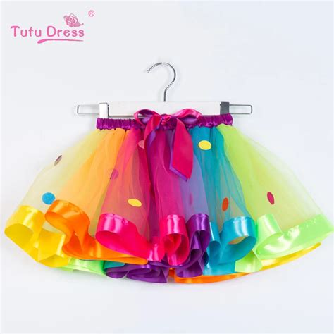 Rainbow Skirts Girl Clothing Summer Color Girls Clothes Colorful Kids ...