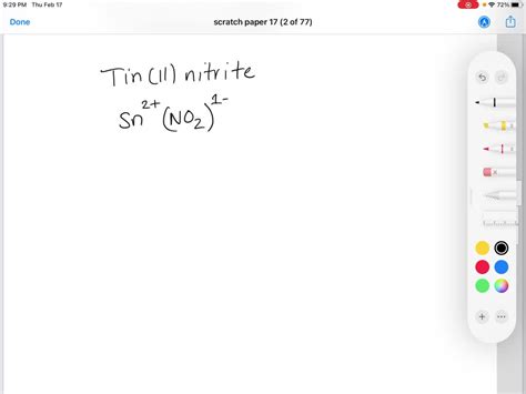 SOLVED: Tin(II) nitrite Express your answer as a chemical formula.