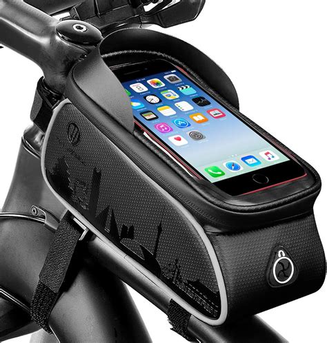 Waterproof MTB Cycling Frame Front Bag Bicycle Phone Holder Storage Bag ...