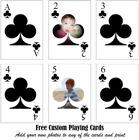 Free Printable Custom Playing Cards | Add Your Photo and/or Text