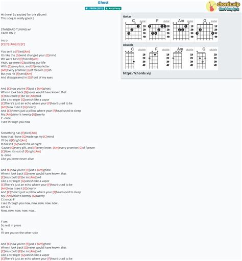 Chord: Ghost - tab, song lyric, sheet, guitar, ukulele | chords.vip