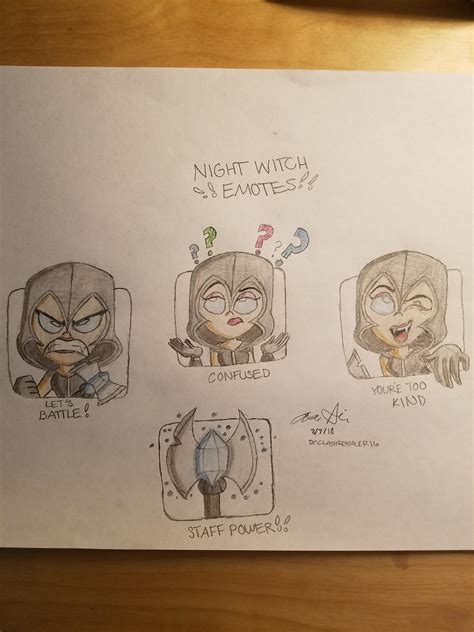 Night Witch Emotes! : r/ClashRoyale