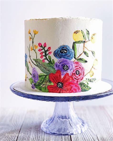 How to Paint on a Buttercream Cake - Beyond the Butter