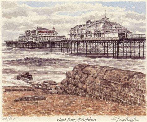 Painting of the West Pier, Brighton by Glyn Martin | Brighton sussex ...