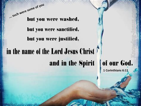 1 Corinthians 6-11 You Were Washed, Sanctified, Justified blue Hope In ...