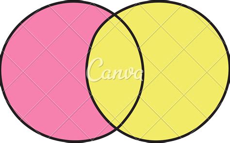 Venn Diagram Chart Vector Template Two Circle - Photos by Canva