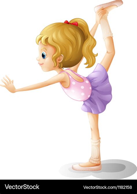 Cartoon gymnast girl Royalty Free Vector Image