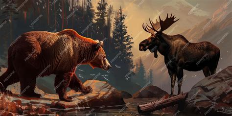 Premium Photo | Deer and Moose