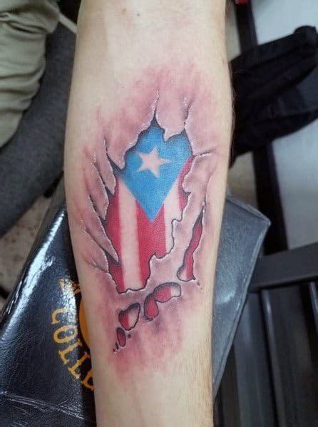 50 Puerto Rican Flag Tattoo Ideas For Men - Puerto Rico Designs Puerto ...