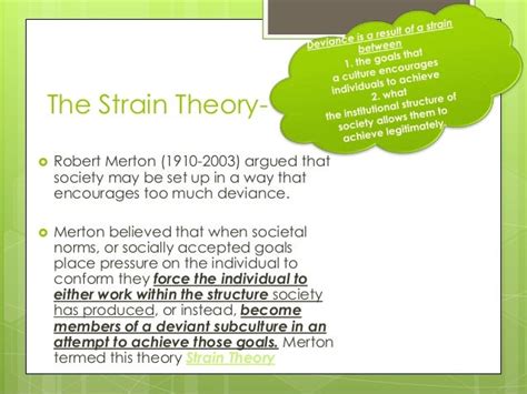 Merton's Strain theory - theory and methods A2 Sociology