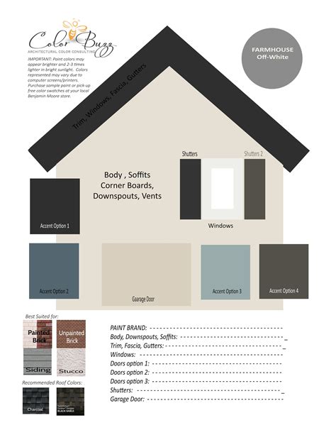 Off-white/pale Greige Home Exterior Color Palette - Etsy