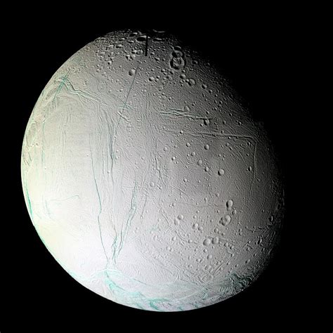 Saturn's Moon Enceladus Photograph by Nasa/jpl/ssi/science Photo ...