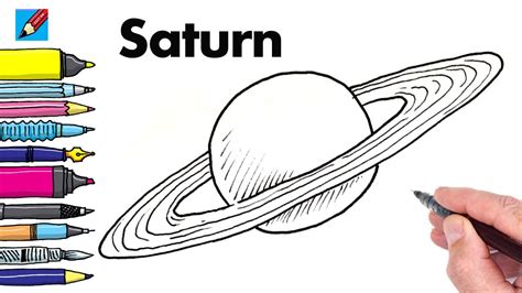 Draw the Planet Saturn Real Easy - YouTube