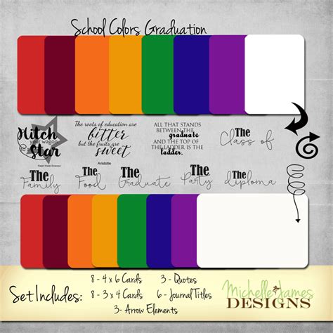 School Colors Graduation Kit - Michelle James Designs