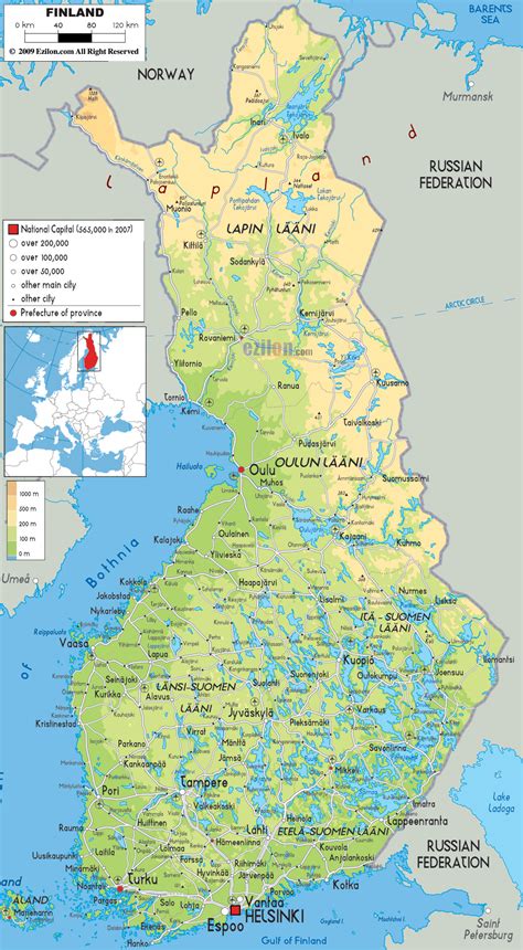 Maps of Finland | Detailed map of Finland in English | Travel map of ...