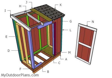 3x6 Lean to Shed Plans | MyOutdoorPlans | Free Woodworking Plans and ...