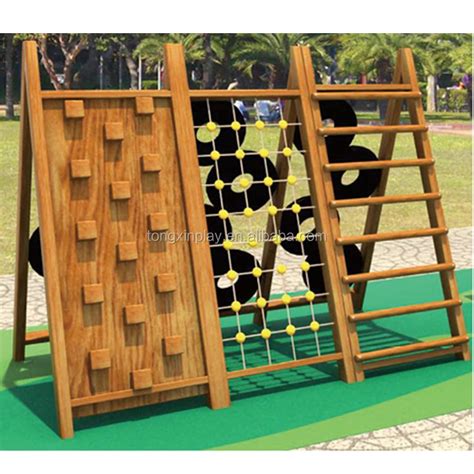 Wooden Playground Climb Wallchildren Outdoor Playground - Buy Climbing ...