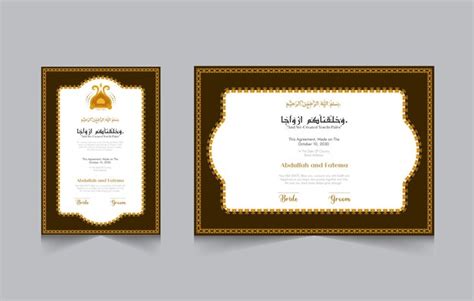 Nikah Certificate Border Vectors & Illustrations for Free Download