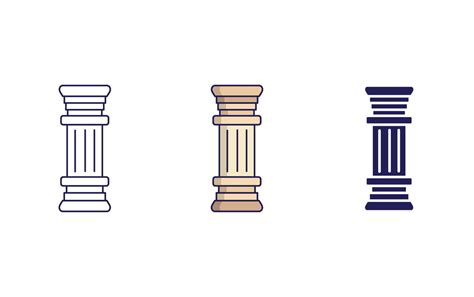 Doric pillar vector icon 23158257 Vector Art at Vecteezy