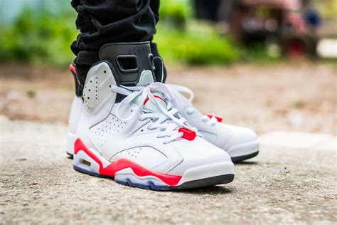 Air Jordan VI White Infrared On Foot Sneaker Review