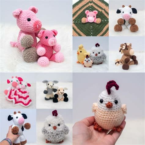 12+ Free Crochet Farm Animal Patterns | Farm Animal Amigurumi