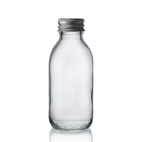 150ml Clear Sirop Bottle with Screw Cap - GlassBottles.co.uk