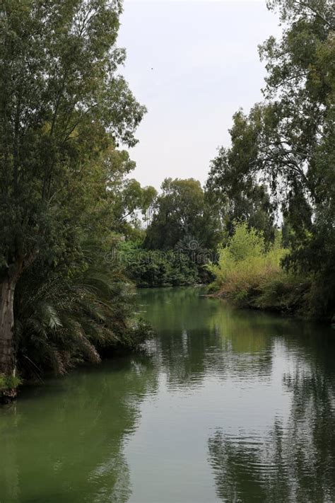 Jordan River At This Place Of The Baptism Of Jesus Christ Stock Image ...