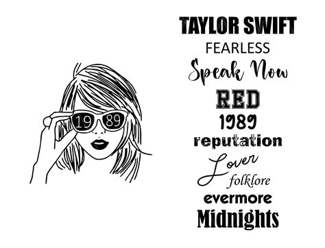 Bundle Taylor Swift Albums SVG Taylor's Version Png - Etsy Canada