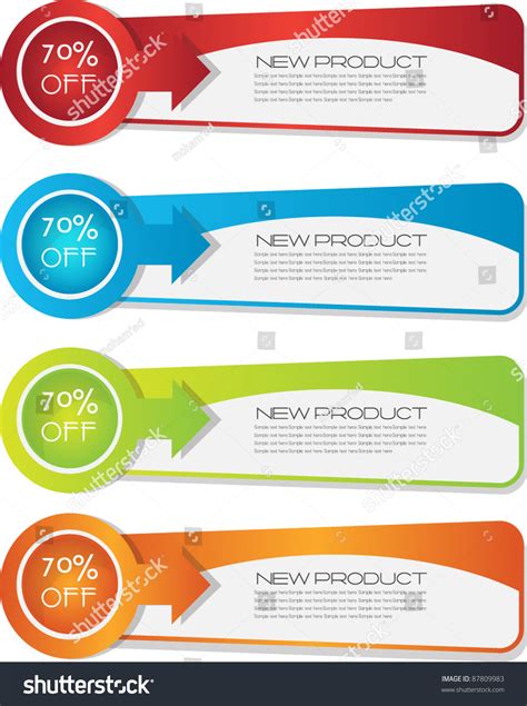 Colorful Vector Banner Set Stock Vector (Royalty Free) 87809983 ...