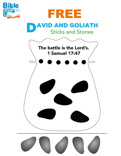 Free David & Goliath Preschool Bible Activity. Easy Kids Bible - Free ...