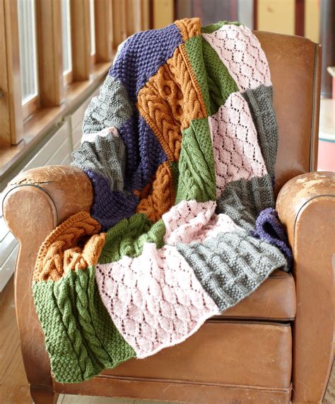 Free Knitting Pattern: Patchwork Sampler Throw #todo | Pattern ...