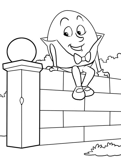 Humpty Dumpty Outline Coloring Coloring Pages