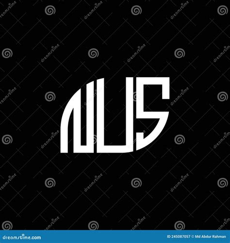 NUS Letter Logo Design on BLACK Background. NUS Creative Initials ...