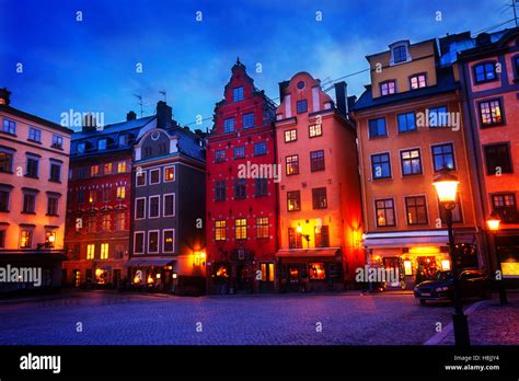 Gamla Stan at night, Stockholm Stock Photo - Alamy