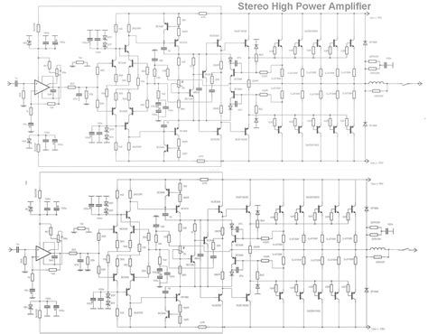 High Power Audio Amplifier Circuit Diagram