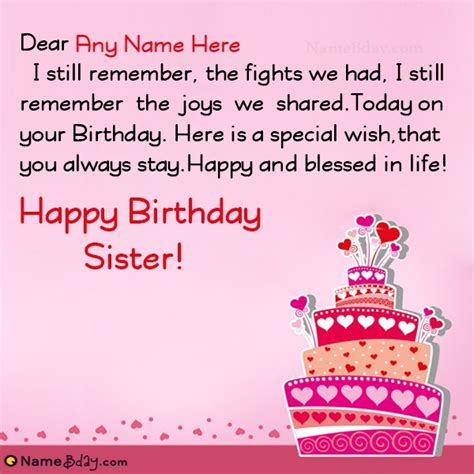 Happy Birthday To My Sister - Best Wishes For You