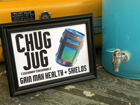 Chug jug, legendary consumable beverage sign for your Fortnite birthday ...