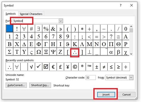 How To Insert Therefore Symbol In Word - PresentationSkills.me