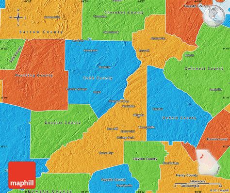 Political Map of Fulton County