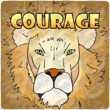 Courage Picture for Classroom / Therapy Use - Great Courage Clipart