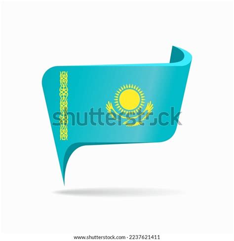 Kazakhstan Flag Map Pointer Layout Vector Stock Vector (Royalty Free ...