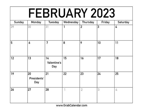 February 2023 Calendar Holidays – Get Calender 2023 Update