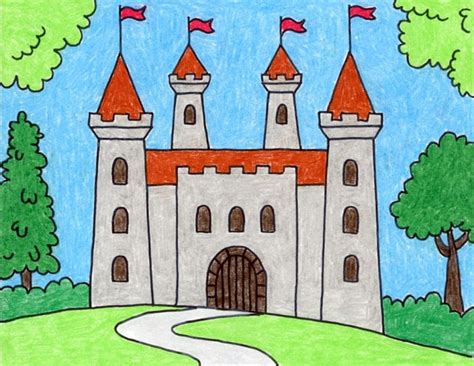 Draw a Castle on a Hill · Art Projects for Kids