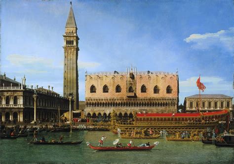 Antonio Canal "Canaletto" - Il ritorno del bucintoro al molo nel giorno ...