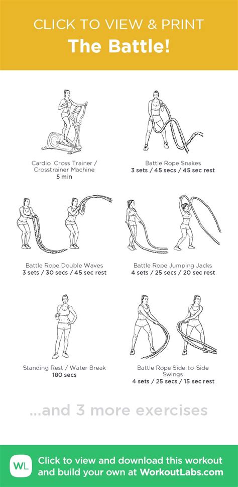 The Battle! – click to view and print this illustrated exercise plan ...