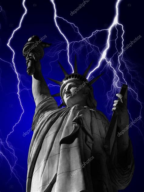 Statue of Liberty and Lightning Stock Photo by ©eric1513 21209451