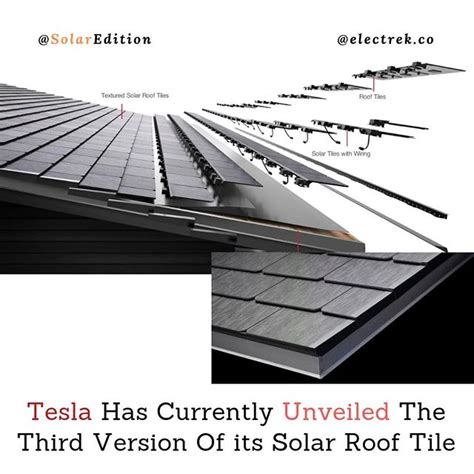 Tesla Has Currently Unveiled The Third Version Of Its Solar Roof Tile ...